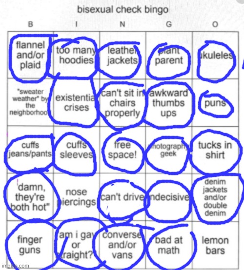 BI BINGO BBY!!! | image tagged in bisexual bingo | made w/ Imgflip meme maker