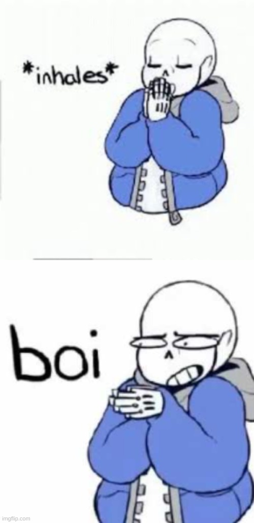 sans *inhale* boi | image tagged in sans inhale boi | made w/ Imgflip meme maker