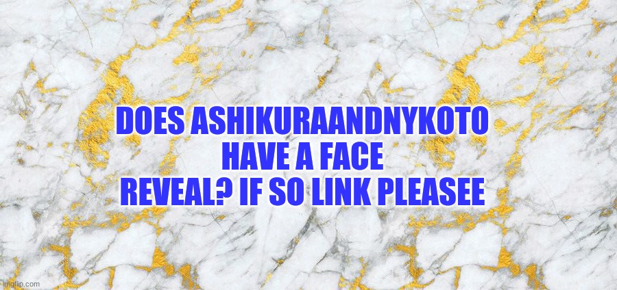 ya | DOES ASHIKURAANDNYKOTO HAVE A FACE REVEAL? IF SO LINK PLEASEE | made w/ Imgflip meme maker