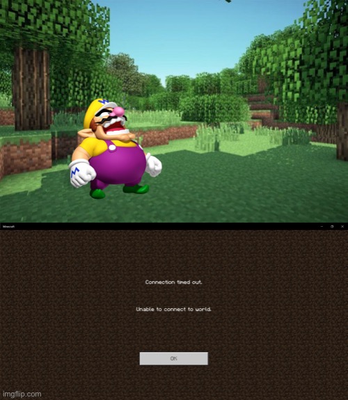 Wario Gets Disconnected From The Server.mp3 | made w/ Imgflip meme maker