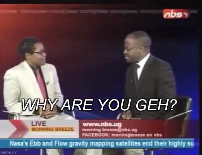 Why are you geh? | WHY ARE YOU GEH? | image tagged in why are you geh | made w/ Imgflip meme maker