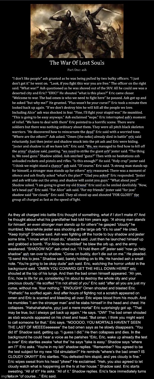 The war of lost souls full story | made w/ Imgflip meme maker