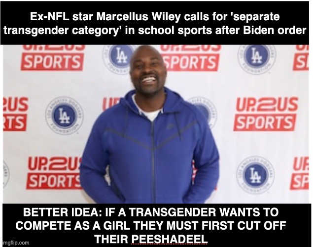 Marcellus Wiley better idea | image tagged in transgender | made w/ Imgflip meme maker