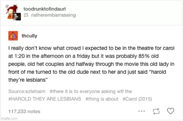 HAROLD THE'YE LESBIANS | image tagged in harold the'ye lesbians | made w/ Imgflip meme maker