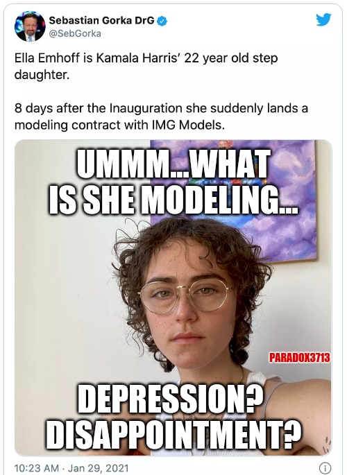 I...I...forget it, I've got nothing for you guys on this one. | UMMM...WHAT IS SHE MODELING... PARADOX3713; DEPRESSION?  DISAPPOINTMENT? | image tagged in memes,politics,models,kamala harris,epic fail,seriously wtf | made w/ Imgflip meme maker