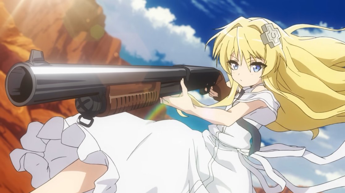 High Quality Anime Girl Shotgun Blank Meme Template