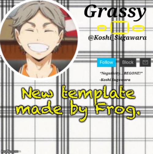 Is amoozing | New template made by Frog. | image tagged in template made by frog | made w/ Imgflip meme maker