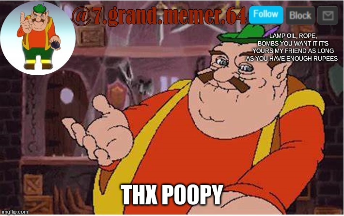 THX P00PY | image tagged in memes | made w/ Imgflip meme maker