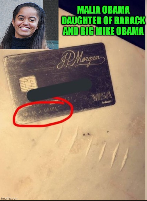 Crackhead Obama | MALIA OBAMA DAUGHTER OF BARACK AND BIG MIKE OBAMA | image tagged in obama,big mike,crackhead,crack,drstrangmeme | made w/ Imgflip meme maker