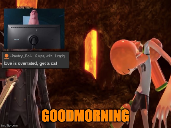 another day, another migraine | GOODMORNING | image tagged in lol 3 | made w/ Imgflip meme maker