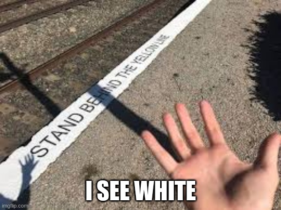 You had one job | I SEE WHITE | image tagged in you had one job,memes,funny,funny memes | made w/ Imgflip meme maker
