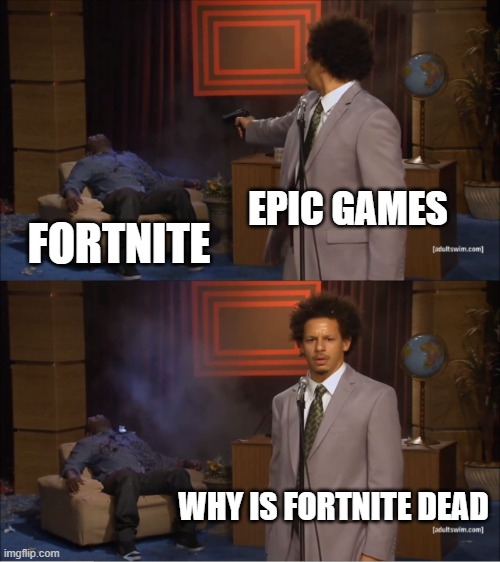 Who Killed Hannibal | EPIC GAMES; FORTNITE; WHY IS FORTNITE DEAD | image tagged in memes,who killed hannibal | made w/ Imgflip meme maker