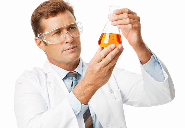 High Quality Scientist holding beaker Blank Meme Template