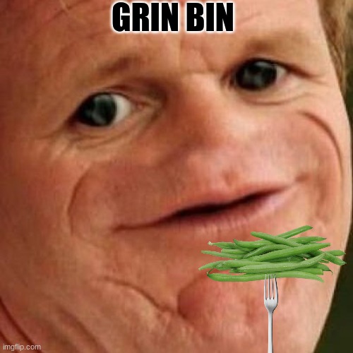 Grin Bin | GRIN BIN | image tagged in sosig,why | made w/ Imgflip meme maker