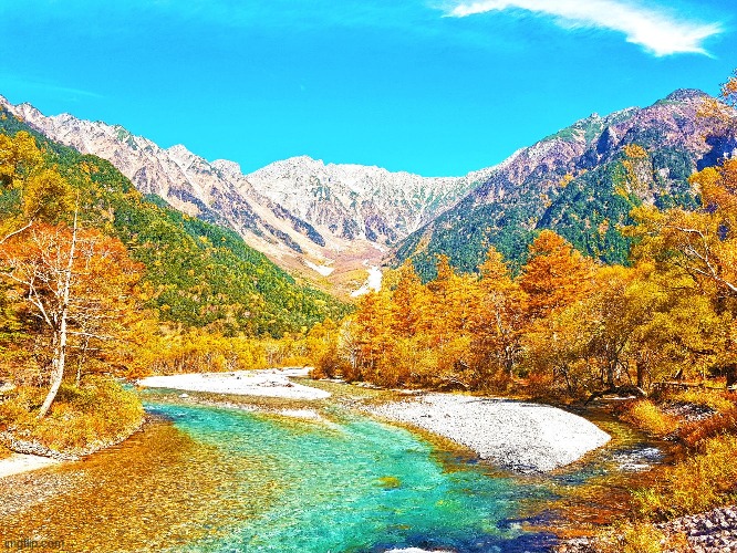 Kamikochi in autumn | made w/ Imgflip meme maker