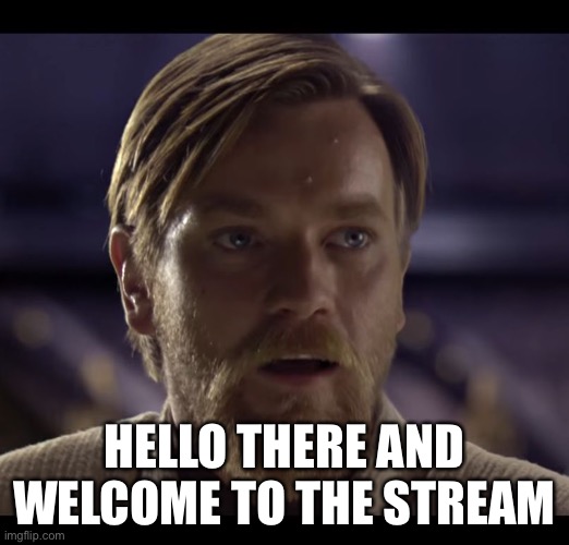 Welcome | HELLO THERE AND WELCOME TO THE STREAM | image tagged in hello there | made w/ Imgflip meme maker