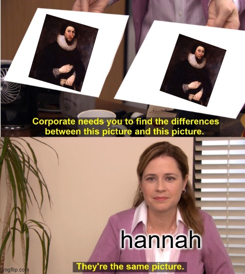 hannah | hannah | image tagged in memes,they're the same picture | made w/ Imgflip meme maker