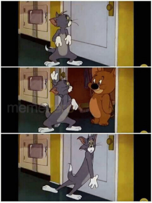 High Quality Tom and Jerry door Blank Meme Template