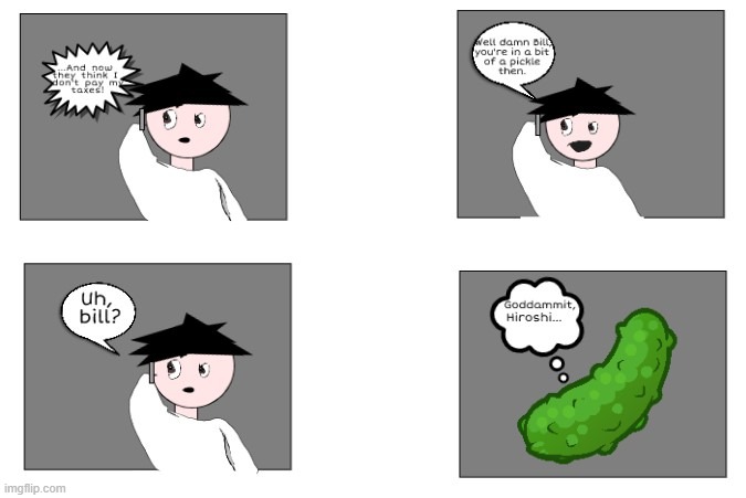 I made my own Comic! Not a Metaphor #1-In a Pickle | image tagged in not a metaphor,pickle rick | made w/ Imgflip meme maker