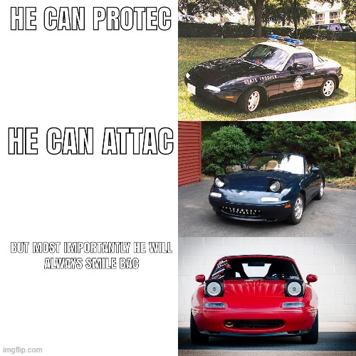 happy miata | made w/ Imgflip meme maker