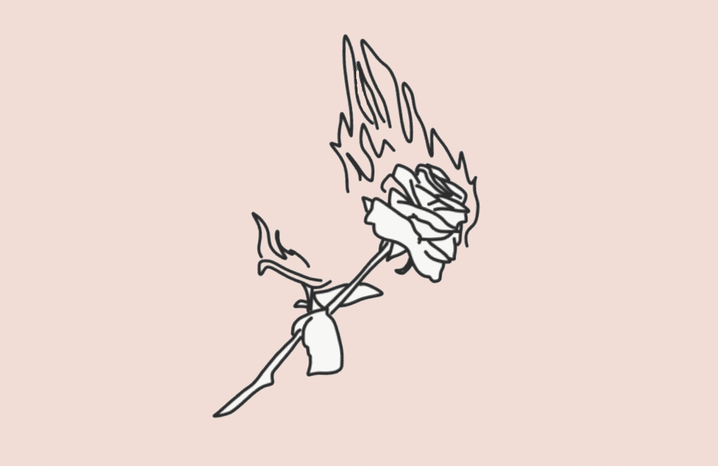 burning rose Blank Meme Template