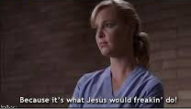 Because it's what Jesus would do | image tagged in because it's what jesus would do | made w/ Imgflip meme maker