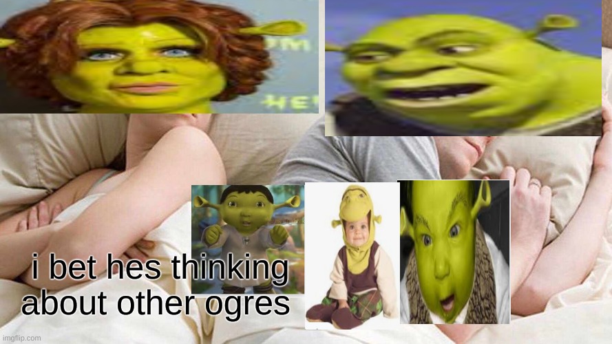 I Bet He's Thinking About Other Women | i bet hes thinking about other ogres | image tagged in memes,i bet he's thinking about other women | made w/ Imgflip meme maker