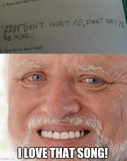 SMORT! | I LOVE THAT SONG! | image tagged in hide the pain harold | made w/ Imgflip meme maker