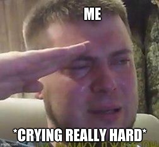 ME *CRYING REALLY HARD* | made w/ Imgflip meme maker