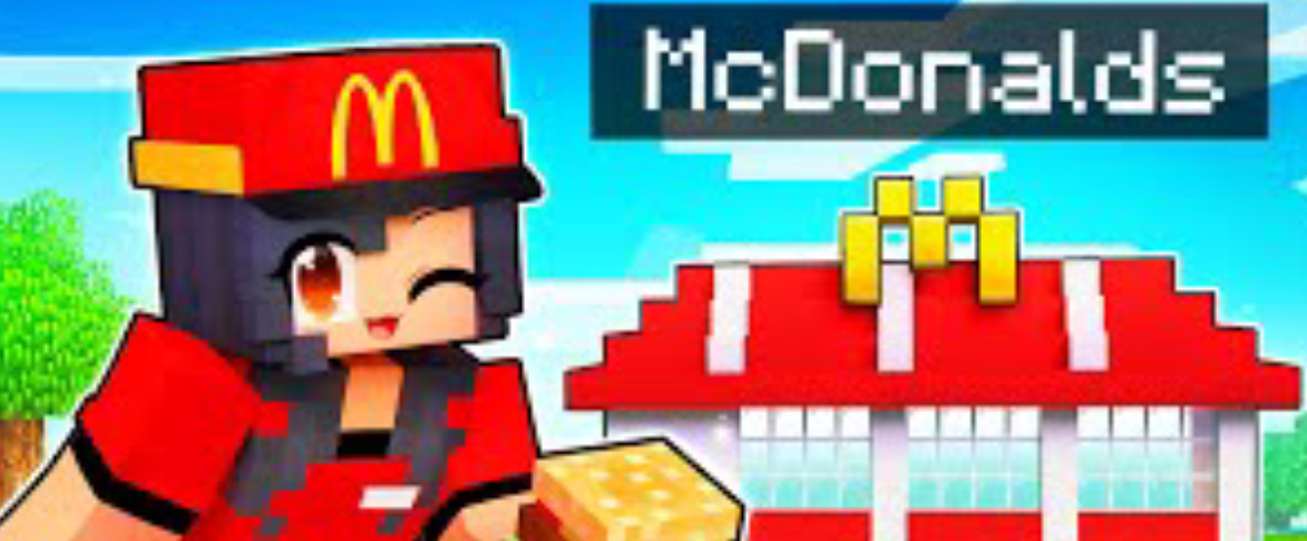 High Quality Aphmau working at McDonald’s (Mcdoodle’s) Blank Meme Template