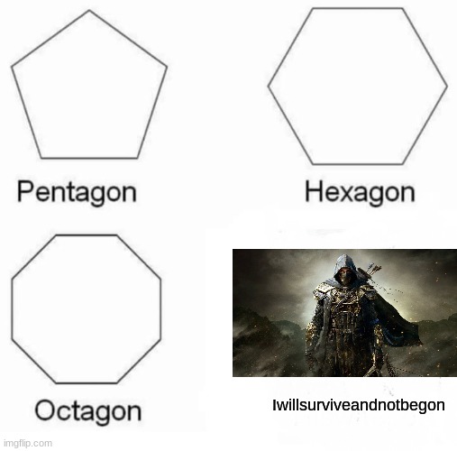 scenses | Iwillsurviveandnotbegon | image tagged in memes,pentagon hexagon octagon | made w/ Imgflip meme maker