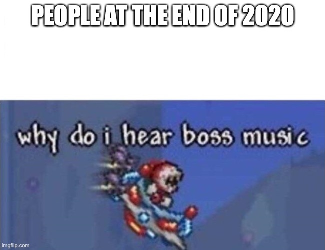 why do i hear boss music | PEOPLE AT THE END OF 2020 | image tagged in why do i hear boss music | made w/ Imgflip meme maker
