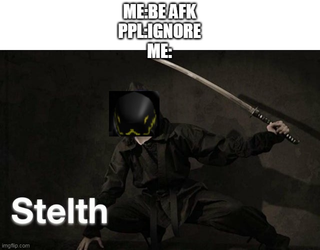 STELTH | ME:BE AFK
PPL:IGNORE
ME: | image tagged in stelth,roblox | made w/ Imgflip meme maker