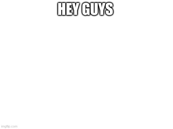 Blank White Template | HEY GUYS | image tagged in blank white template | made w/ Imgflip meme maker