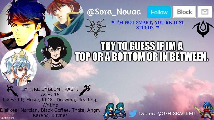 TRY TO GUESS IF IM A TOP OR A BOTTOM OR IN BETWEEN. | made w/ Imgflip meme maker