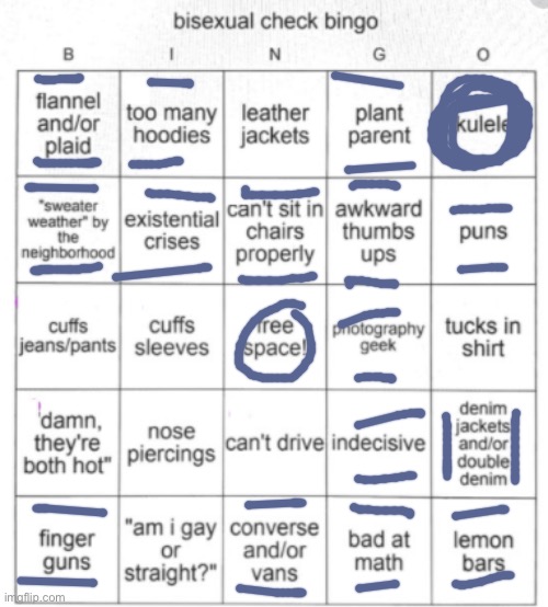 B i n g o | image tagged in bisexual bingo | made w/ Imgflip meme maker