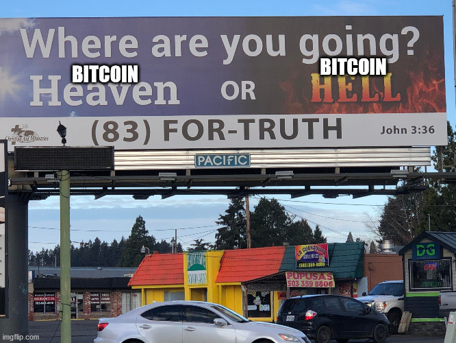 Bitcoin heaven? | BITCOIN; BITCOIN | image tagged in bitcoin heaven | made w/ Imgflip meme maker