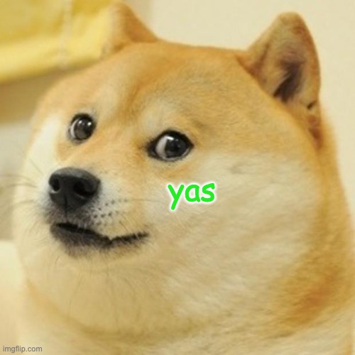 Doge Meme | yas | image tagged in memes,doge | made w/ Imgflip meme maker