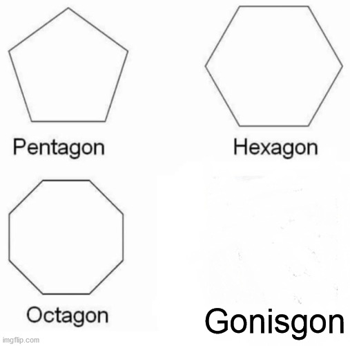 gongongongon | Gonisgon | image tagged in memes,pentagon hexagon octagon | made w/ Imgflip meme maker