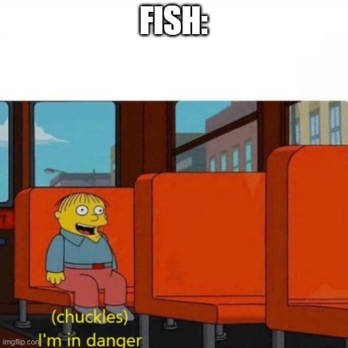 Chuckles, I’m in danger | FISH: | image tagged in chuckles i m in danger | made w/ Imgflip meme maker