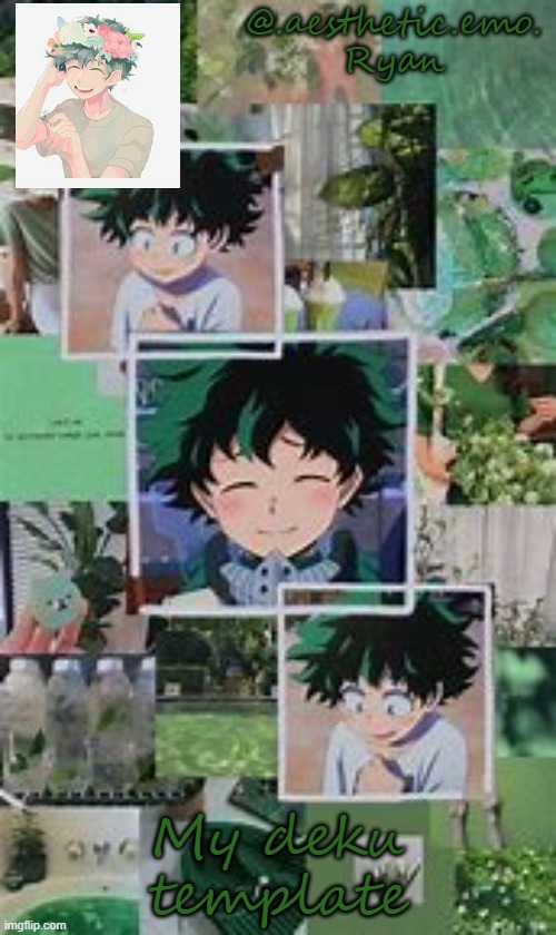 Deku! | My deku template | image tagged in deku template | made w/ Imgflip meme maker