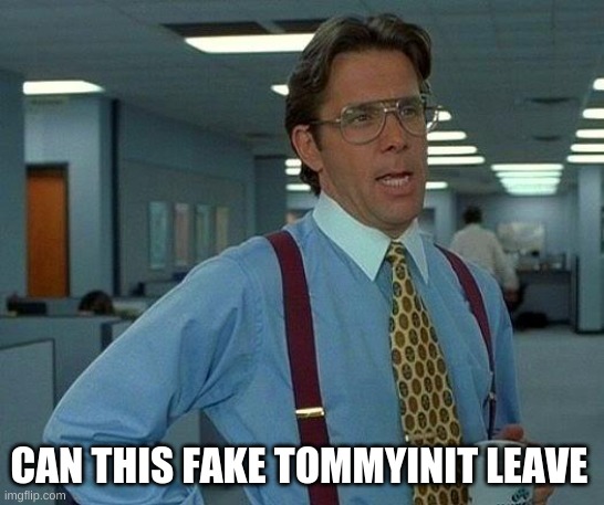 That Would Be Great Meme | CAN THIS FAKE TOMMYINIT LEAVE | image tagged in memes,that would be great,raycat,tommyinit,dreamsmp | made w/ Imgflip meme maker