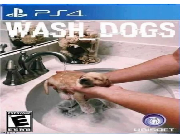 They  think that a game  tthat is about washing dogs, is about 'drowning' dogs. | made w/ Imgflip meme maker