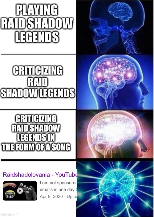 Man on the internet is a genius | PLAYING RAID SHADOW LEGENDS; CRITICIZING RAID SHADOW LEGENDS; CRITICIZING RAID SHADOW LEGENDS IN THE FORM OF A SONG | image tagged in 500 iq,undertale,raid shadow legends | made w/ Imgflip meme maker