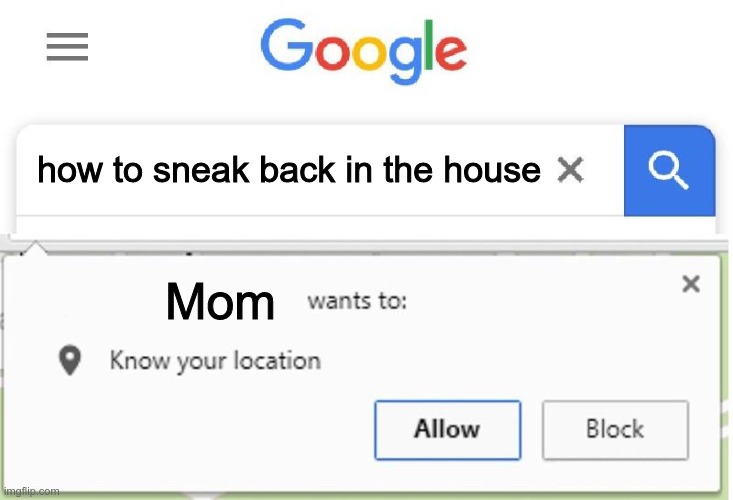 Wants to know your location | how to sneak back in the house; Mom | image tagged in wants to know your location | made w/ Imgflip meme maker