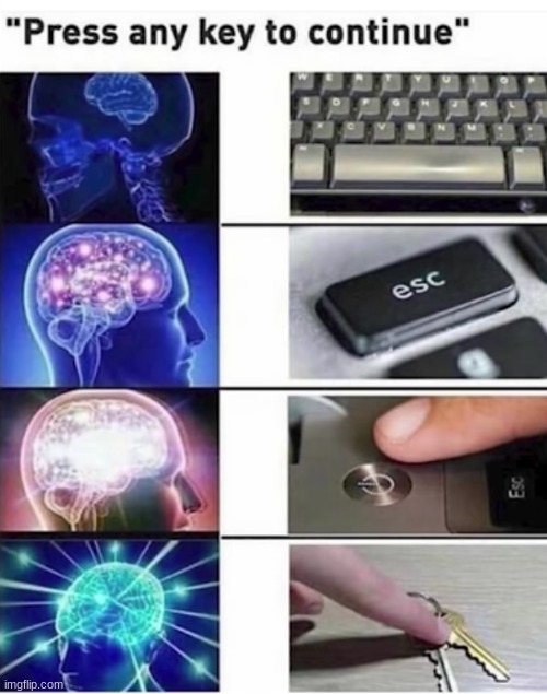 Which key is the best key? | image tagged in key,intelligence | made w/ Imgflip meme maker