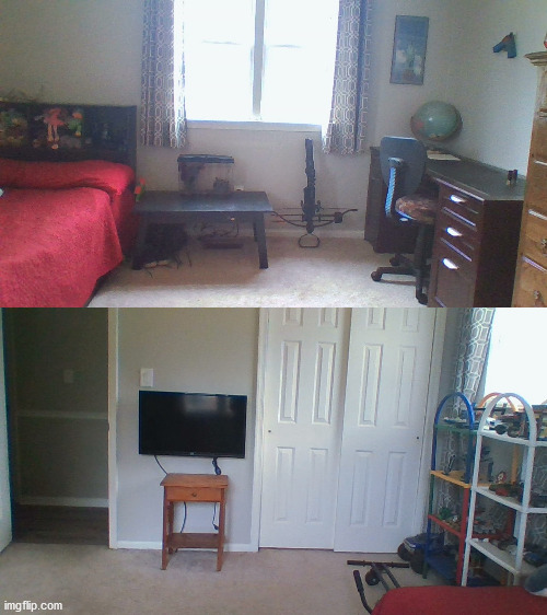 Room reveal, sorry for the bad pictures, my room is clean because im moving in a month | image tagged in room reveal | made w/ Imgflip meme maker