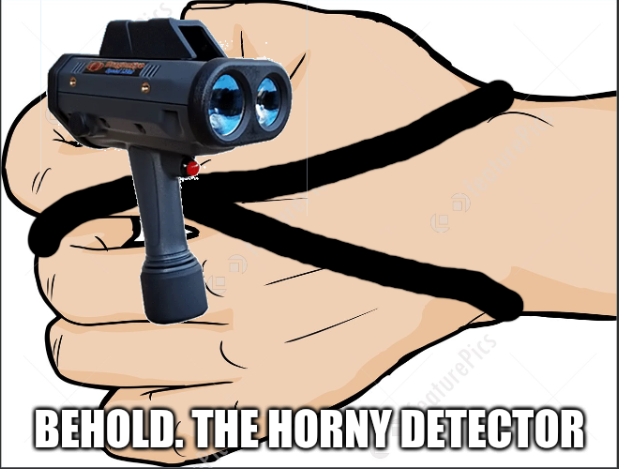 High Quality Horny Detector Blank Meme Template