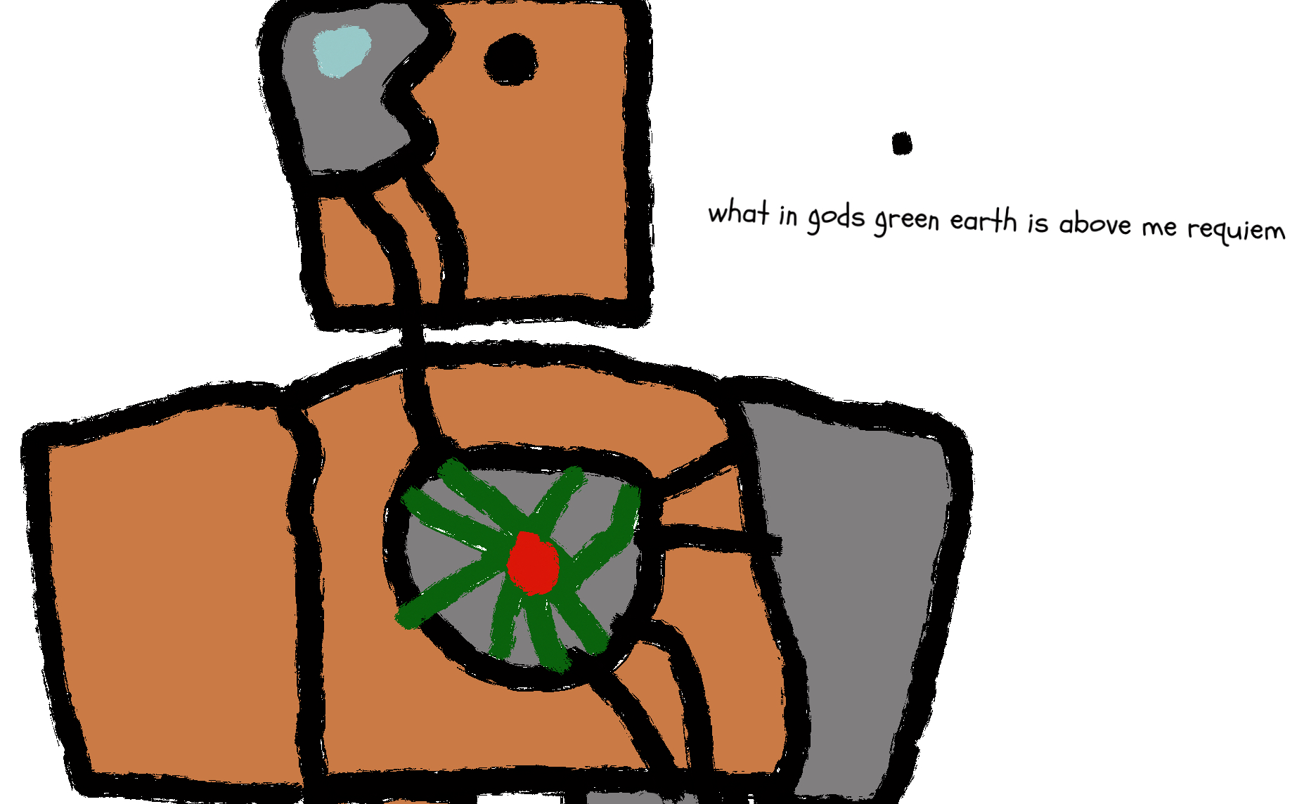 High Quality What in gods green earth is above me requiem Blank Meme Template