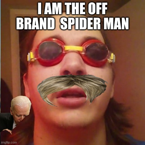  I AM THE OFF BRAND  SPIDER MAN | image tagged in it is wednesday my dudes | made w/ Imgflip meme maker